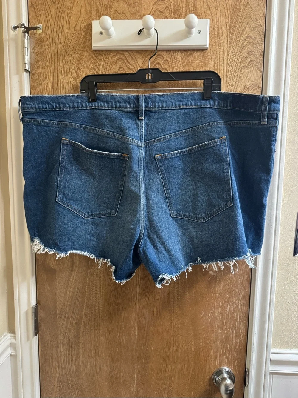 Abercrombie & Fitch Plus The Cutoff Shorts High Rise Distressed 37/24 (24) Denim
